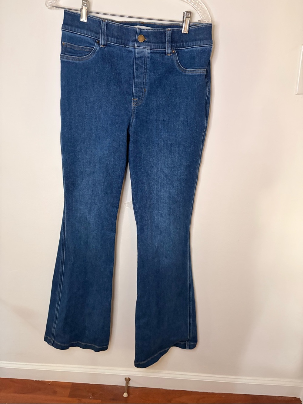 SPANX Blue Flare Jeans - Mid Wash Stretch